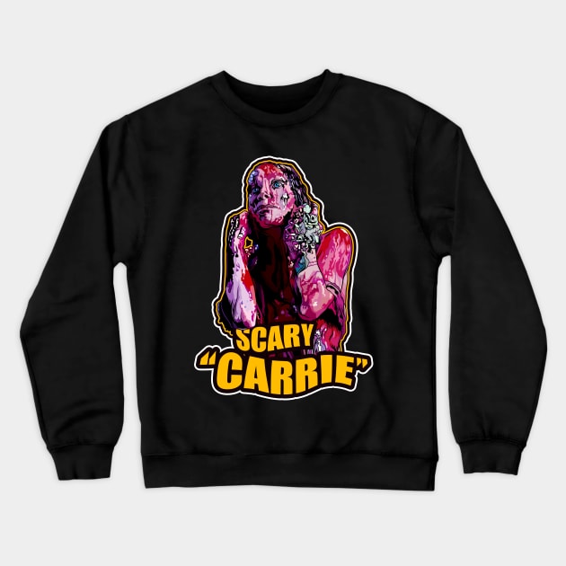 Scary Carrie Crewneck Sweatshirt by pentoolarts